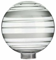 Samlepære Globe glas Hvidstribet 100Ø 24mm gevind (Passer til adaptor 7001014 og 7001027)